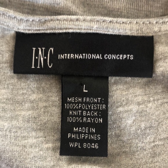 Beautiful Sequin INC International Concepts Women’s Gray Sparkly Blouse - Picture 6 of 6